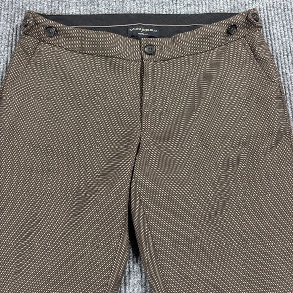 Banana Republic Pants - Banana Republic Martin Fit Dress Pants Women 10 Brown Textured Straight Leg
